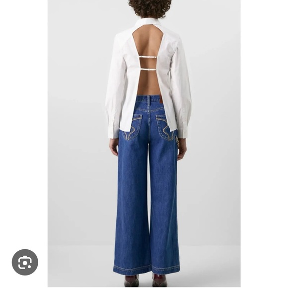 Cult Gaia x GAP White Open Back Shirt - Picture 4 of 8